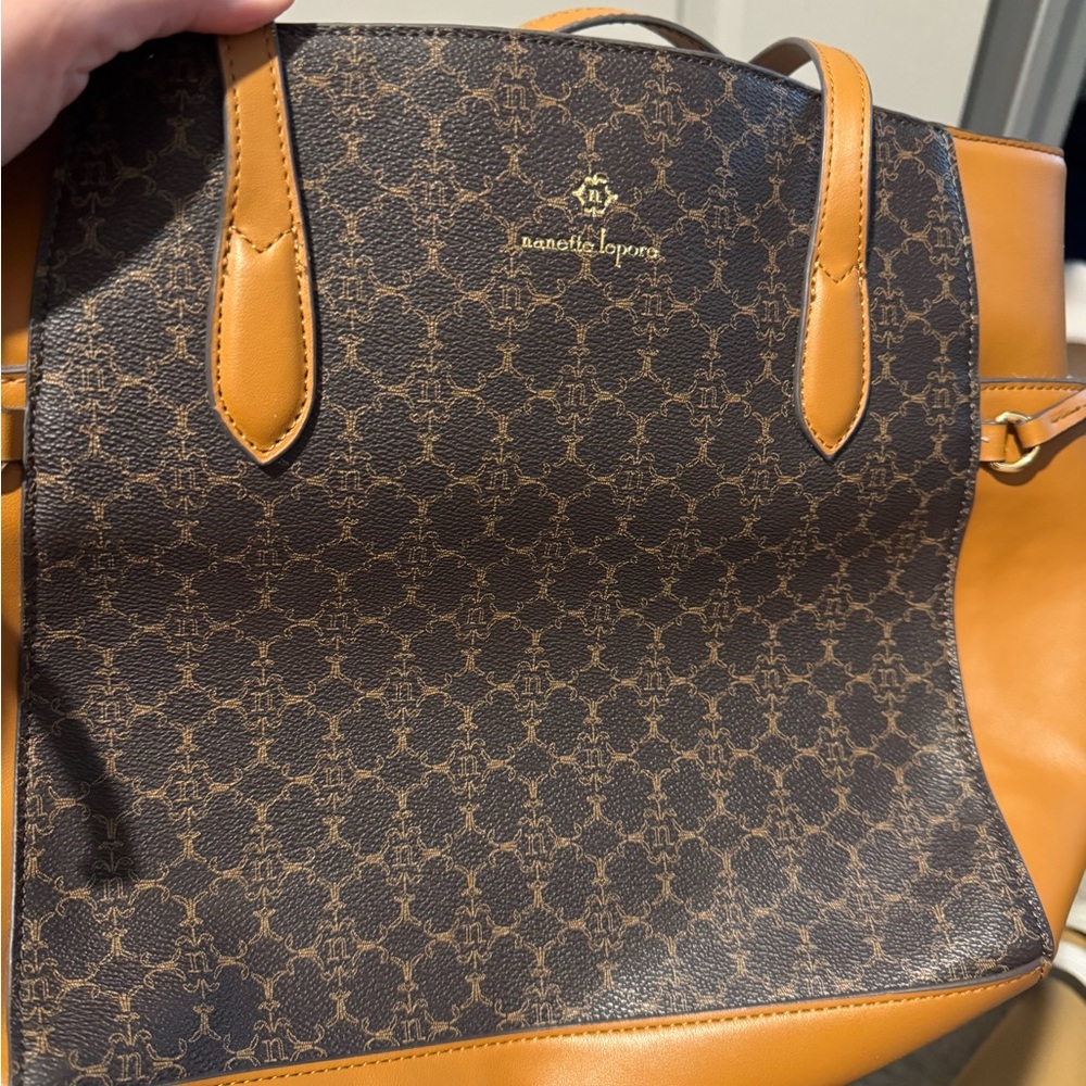 Nanette Lepore Brown and Tan Tote Bag